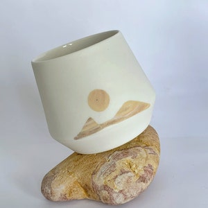 Proti Handmade Ceramic Cup 240ml / 8 Oz , Stoneware, Ceramic Tumbler, Ceramic Cup, Cup Without Handle, Unique Tea&Coffee Cup