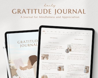 Gratitude Journal, Goodnotes Planner, Goodnotes Template, Wellness Journal, Daily Wellness Planner, Mindfulness Journal, Self-Care Journal
