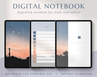 Digital Hyperlink Notebook for Ipad & Tablets, Digital Notebook for Everyday Use, Flexible Digital Organizer for Work, Lifestyle, and School