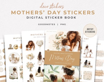 Aesthetic Mothers Day Digital Planner Stickers, Watercolor Mothers Day Digital Stickers, Mom and Child Goodnotes Stickers, Best Mom Stickers