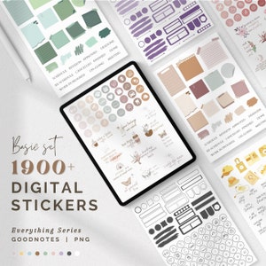 Everything Series Digital Goodnotes Stickers for Ipads and Tablet | Daily Digital Stickers, Essential Stickers, Must Have Digital Stickers