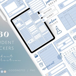 Digitale Aufkleber für Goodnotes, iPad Planner Aufkleber für College-Studenten und Highschool-Studenten