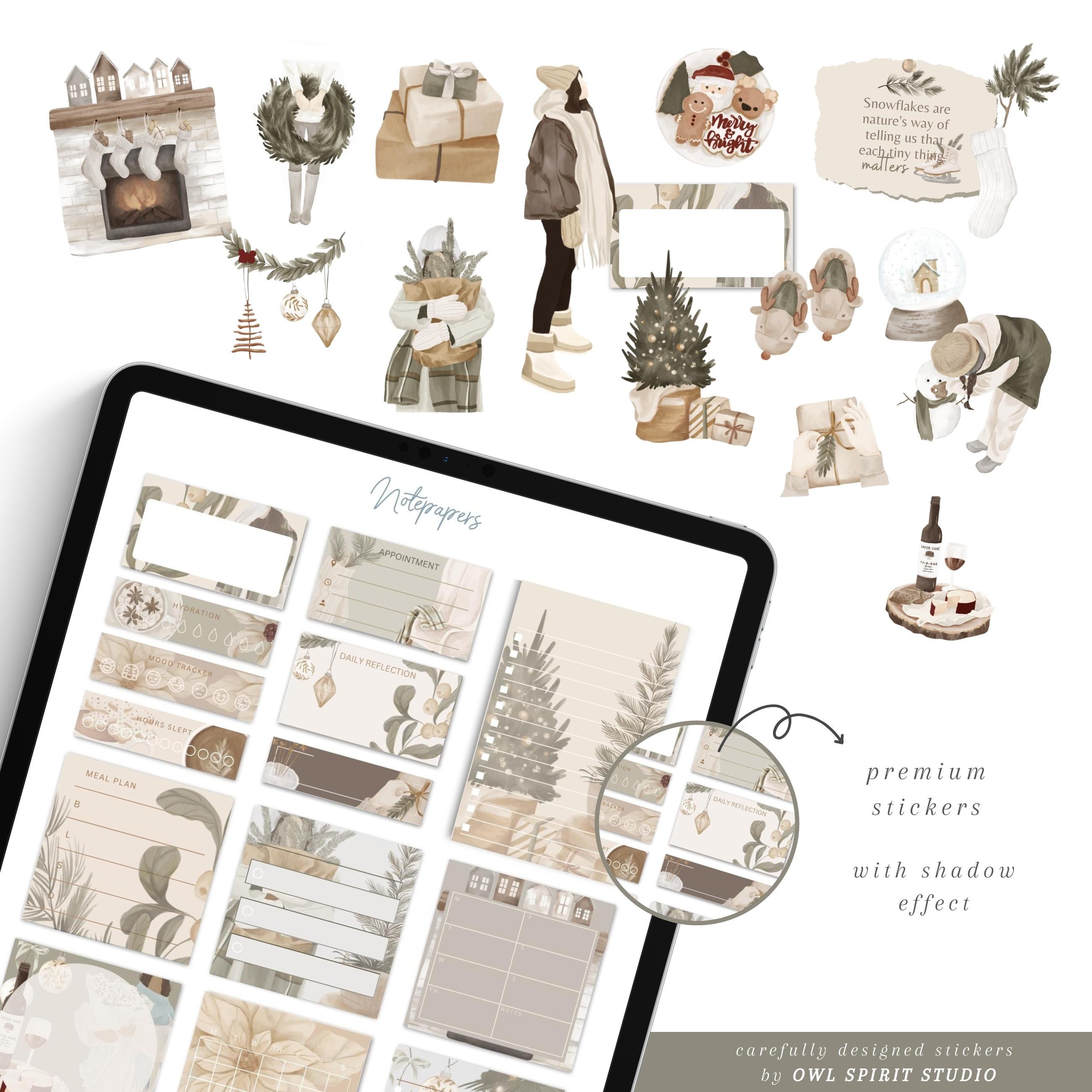Winter Goodnotes Stickers Digital Christmas Holidays Stickers ...