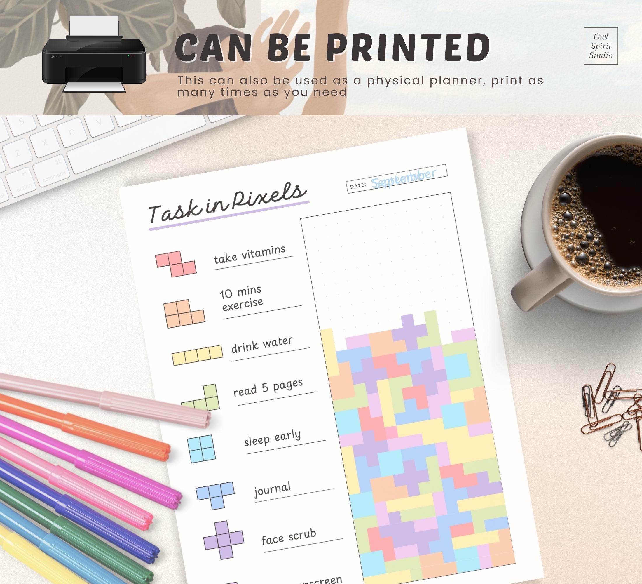 Task Tracker, Digital Planner Insert, Goodnotes Template, Planner ...