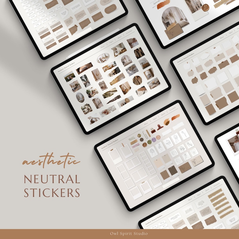 Neutral Stickers - Etsy