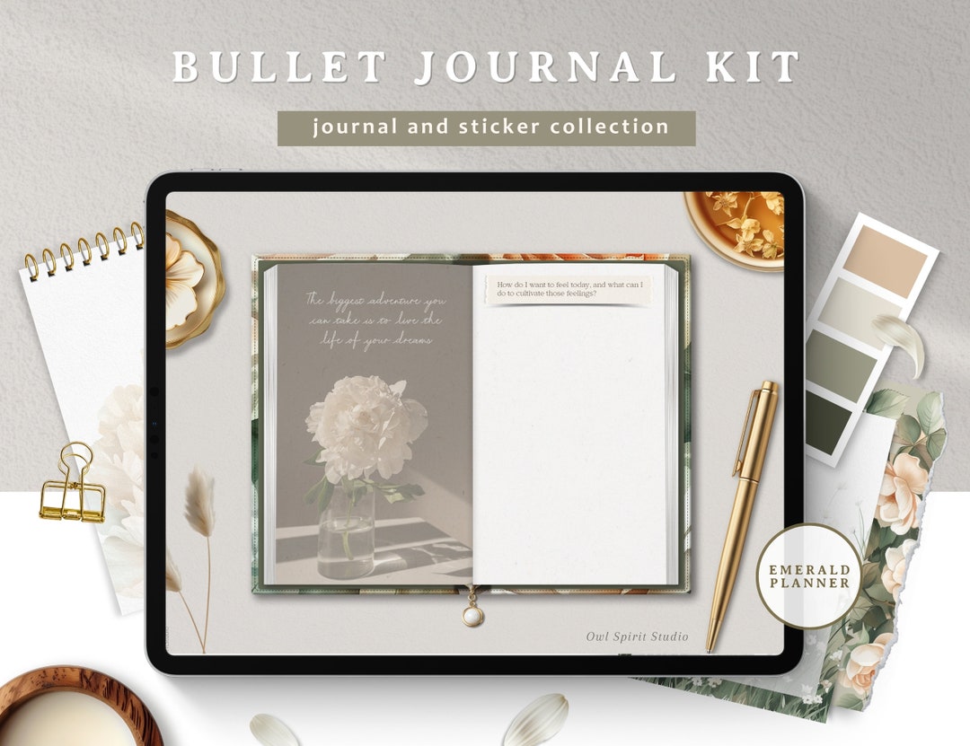 Aesthetic Journal, Undated Journal, Digital Journal Kit, Gratitude ...