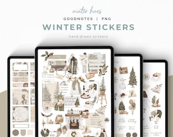 Winter Goodnotes Stickers Digital Christmas Holidays stickers Watercolor Winter Season stickers Winter Clipart Goodnotes Winter Season