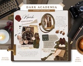 Dark Academia Goodnotes Journal, Aesthetic Journal, Digital Scrapbook Journal, Journal, Realistic Digital Journal, Dark Academia Stickers