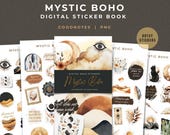 Mystic Boho Digital Stickers: Goodnotes Planner PNG (Digital Download)