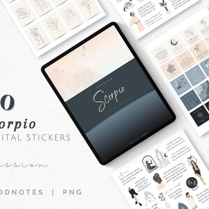 SKORPION Podnoszące na duchu cytaty Goodnotes Naklejki cyfrowe, inspirujące i motywujące cytaty, Znak zodiaku Skorpion Naklejki cyfrowe Goodnotes