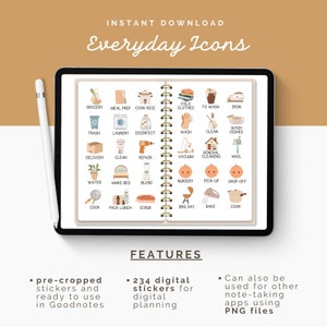 Everyday Life Digital Planner Stickers for Finances Chores Pets Work ...