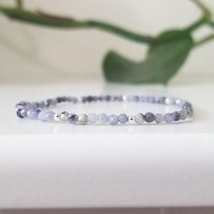 Genuine Tanzanite Bracelet, Women&#39;s December Birthstone Jewelry, Birthday Gift, Dainty Women&#39;s Bracelet, Tanzanite & Sterling Silver Jewelry