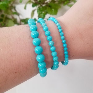Genuine Turquoise Bracelets, Women, Men, Unisex Jewellery, Real Turquoise, High Quality Crystals, Gift For Her, Custom Bracelet