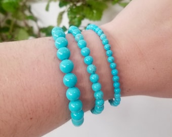 Genuine Turquoise Bracelets, Women, Men, Unisex Jewellery, Real Turquoise, High Quality Crystals, Gift For Her, Custom Bracelet
