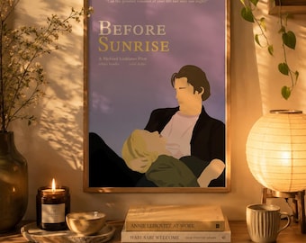 Póster de Antes del amanecer / Richard Linklater / Póster inspirador / Lámina artística / Ilustración de película / Lámina para pared / Decoración del hogar