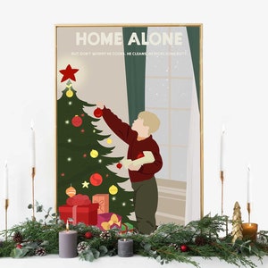 Home Alone Weihnachtsmovie Poster l Hochwertige digitale Wandkunst l Weihnachtsposter l Home Alone Poster l Weihnachtsgeschenk l Instant Download