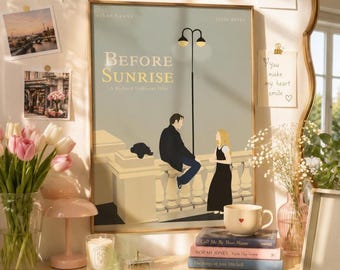 Póster de Antes del amanecer / Richard Linklater / Póster inspirador / Lámina artística / Ilustración de película / Lámina para pared / Decoración del hogar