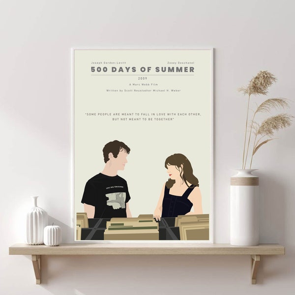 500 Days of Summer Poster | Marc Webb | Inspired Poster | Art Print | Movie Illustration | Wall Art Print | Home decor