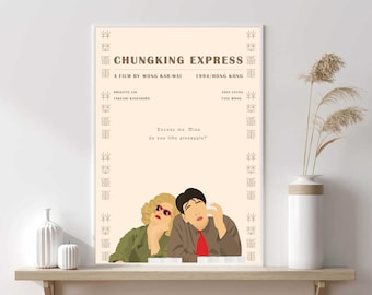 Chungking Express Poster | Wong Kar Wai| Minimalist Movie Poster | Wall Art | Vintage Art Print | Wall Decor | Custom Poster