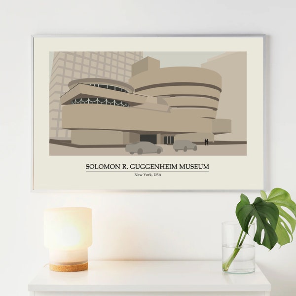 Solomon R. Guggenheim Museum l New York Architecture l Digital Illustration l Wall Art l Art Work l Instant Download