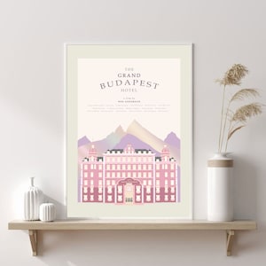 The Grand Budapest Hotel I Wes Anderson | Inspired Poster | Art Print | | Movie Illustration | Wall Art Print | Home decor