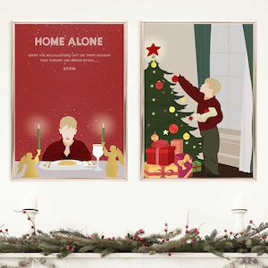 Home Alone Poster Set mit 2 Drucken l Hochwertige digitale Wand Kunst l Weihnachtsposter l Home Alone Poster l Weihnachtsgeschenk l Instant Download