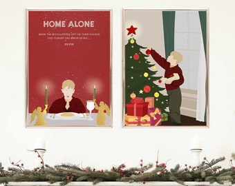Home Alone Poster set of 2 prints l High-Quality Digital Wall Art l Christmas Poster l Home Alone Poster l Christmas Gift l Instant Download