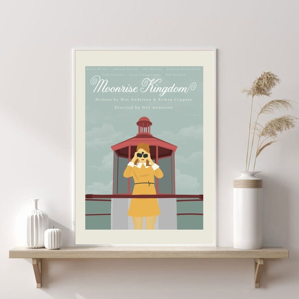 MOONRISE KINGDOM Wes Anderson | Inspired Poster | Art Print | Abstract Minimalist Shapes | Movie Illustration | Wall Art Print | Home decor