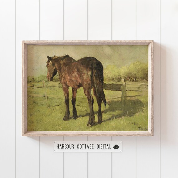Vintage Horse Print Antique Printable Art 115 | Etsy
