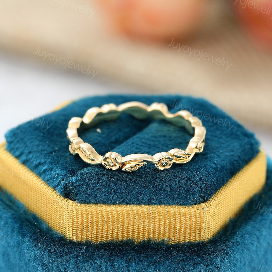 Vintage Solid Gold Wedding Band 14k Yellow Gold Wedding Band - Etsy