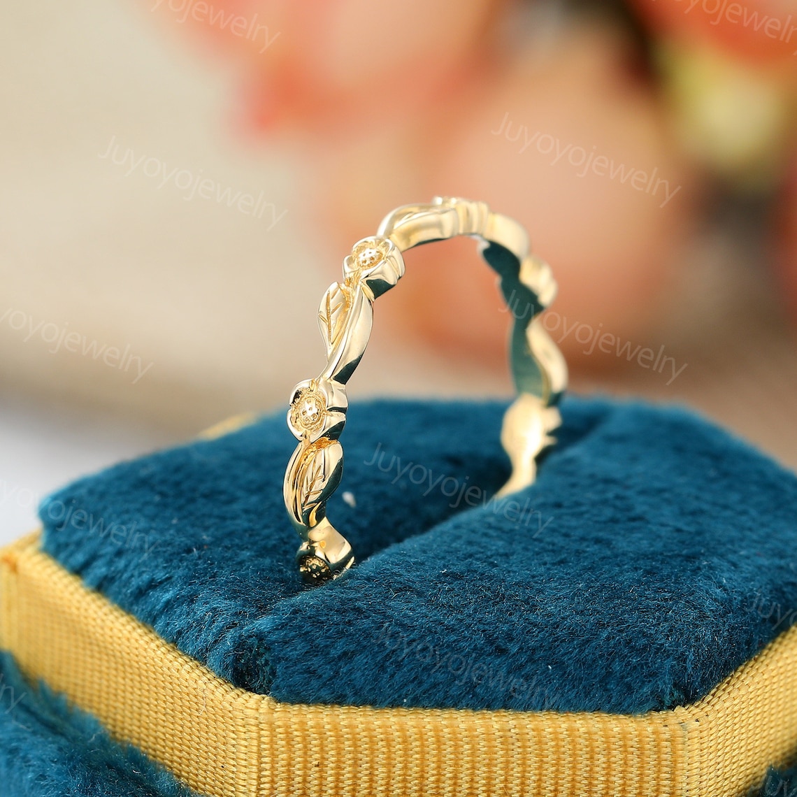 Vintage Solid Gold Wedding Band 14k Yellow Gold Wedding Band Etsy