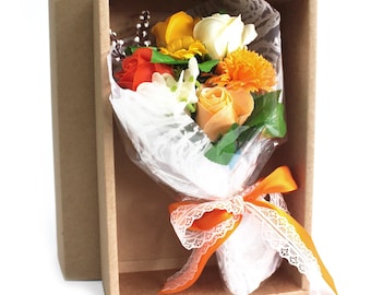 Seifenblumenbouquet mit Schachtel, Seifenblumen,Seife, Bouquet,Blumenstrauß,Geschenk,Hochzeit,Valentinstag,Muttertag,Dekotraumgeschenk,Luxus