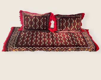 Set of 1 floor sofa + 2 pillow coversArabic Majlis Floor cushion Seating, afghan toshak cover, Oriental Floor sofa set (3pcs cover only)