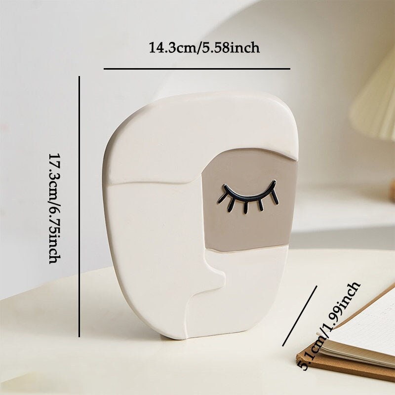 Face Sculpture Vase Head Flower Vase Modern Plant Holder Etsy