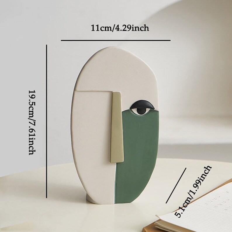 Face Sculpture Vase Head Flower Vase Modern Plant Holder Etsy