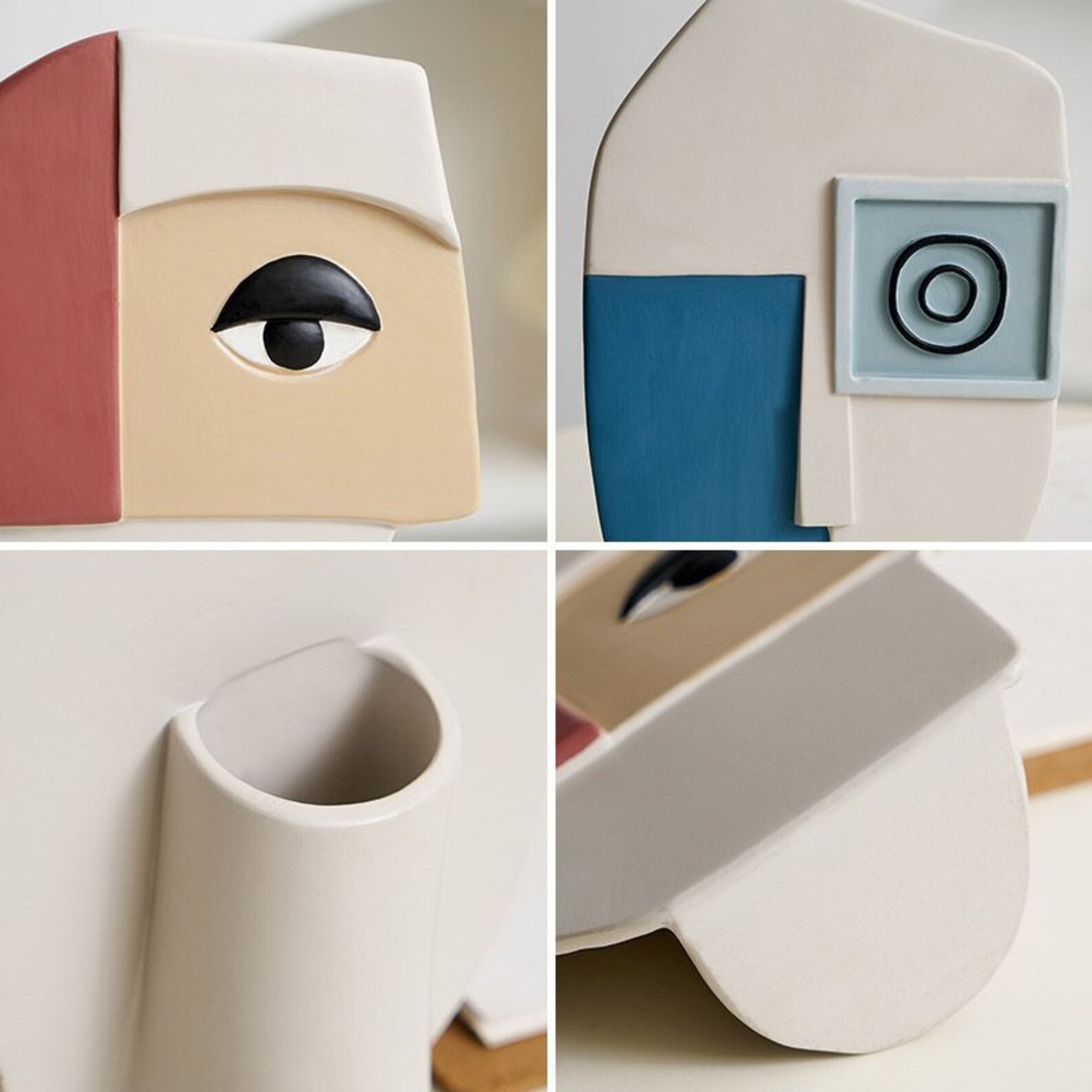 Face Sculpture Vase Head Flower Vase Modern Plant Holder Etsy