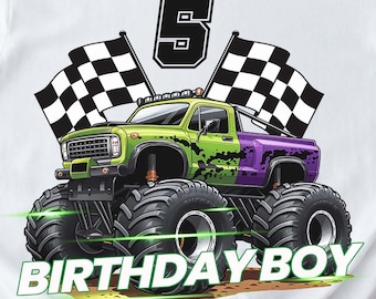 Editable Age Monster Truck Birthday PNG | Personalized Monster Truck Age Shirt For Birthday | 5th Birthday png | Grave Digger Monster Truck