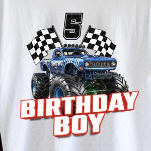 Custom Age Monster Truck PNG | Personalized Age Monster Truck Design png | Birthday Party Tshirt Design | Monster Truck Grave digger PNG