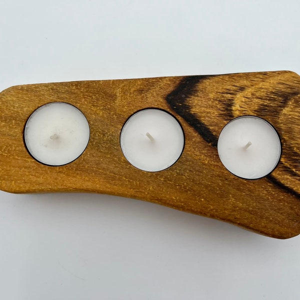Wallnut candlestick
