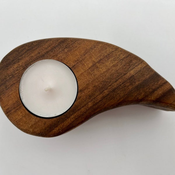 Wallnut candlestick