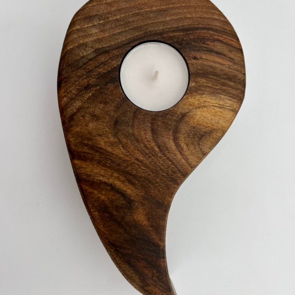 Wallnut candlestick