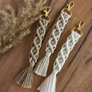 Macrame keychain Boho Keychain Lanyard Wedding gift Christmas gift Mother's Day gift image 2