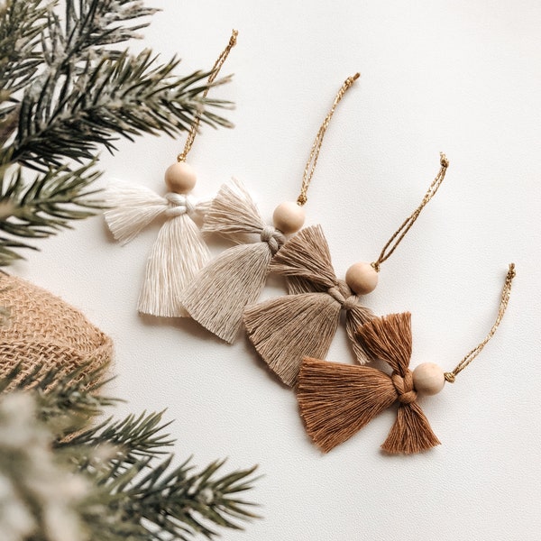 Makramee Engel Christbaumanhänger | Weihnachtsbaum-Schmuck | Weihnachtsanhänger | Weihnachtsdeko | Boho Deko | Weihnachtsgeschenk