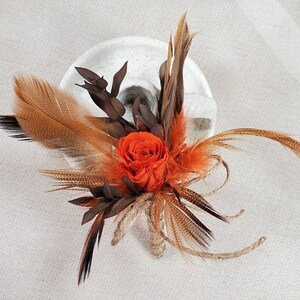 Orange Preserved Rose Boutonnieres For Wedding/ Prom, Wedding Bouquet, preserved rose,