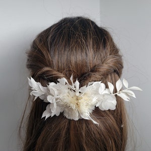 Preserved Flower Hair Comb For Wedding, Bridal Hair Clip, Boho Bridal Hair Pins, Dried Flower Comb For Bridal Hair