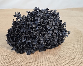 Black Preserved Hydrangea: Real Dried Wedding Flowers