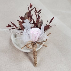 Light Purple Preserved Rose Boutonnieres For Wedding/ Prom, Wedding Bouquet, preserved rose,