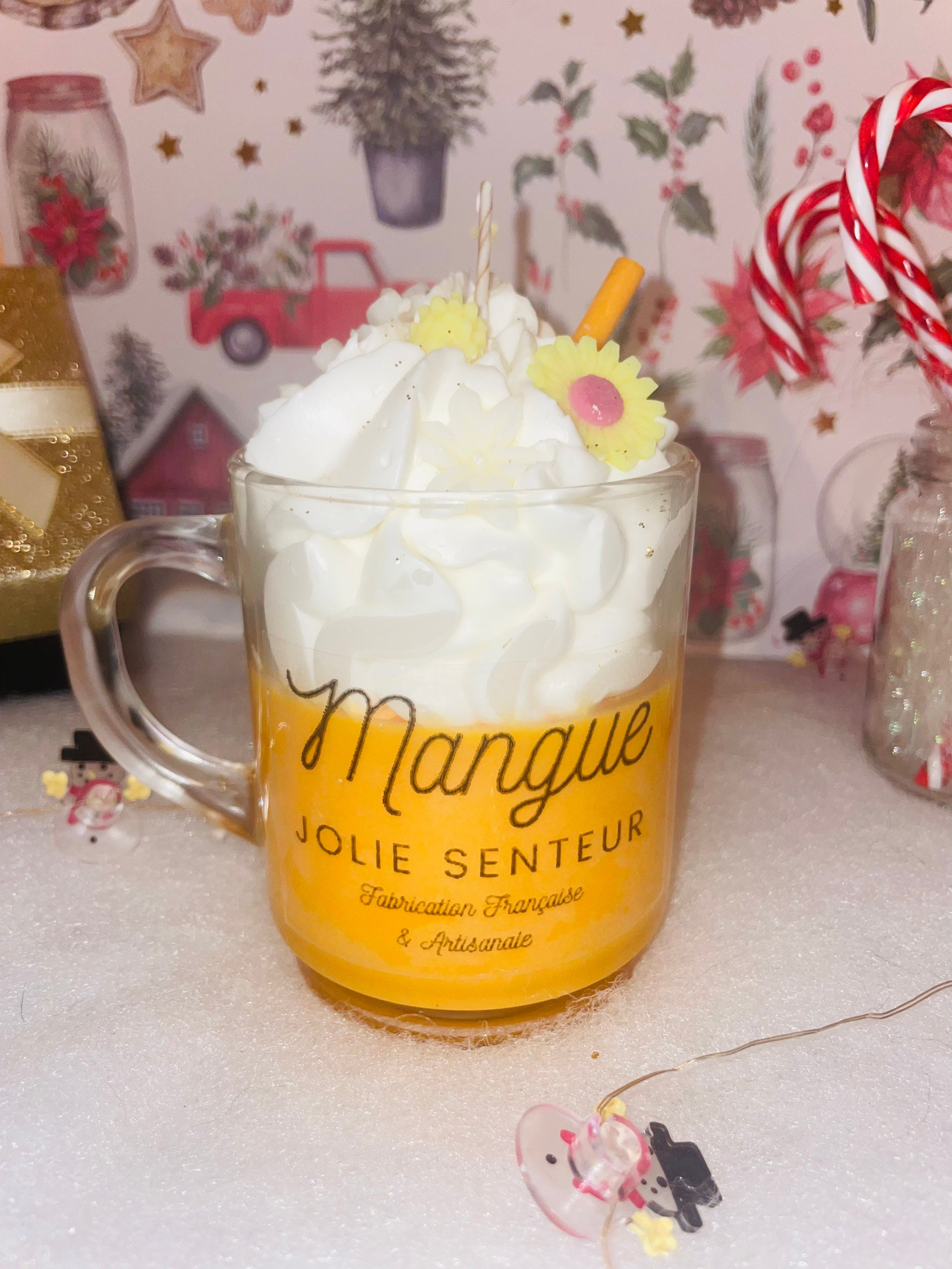 Bougie Gourmande Chantilly Mangue