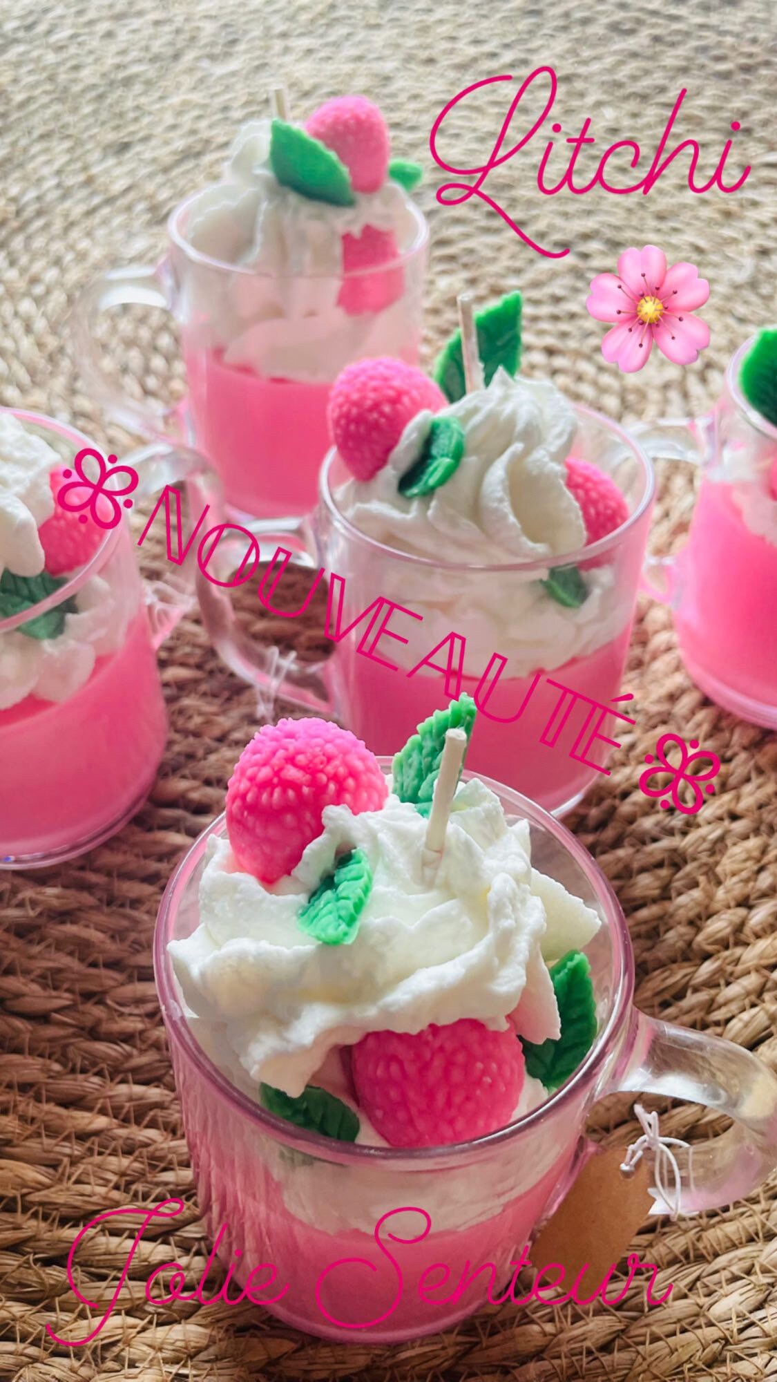 Bougie Mug Chantilly Litchi