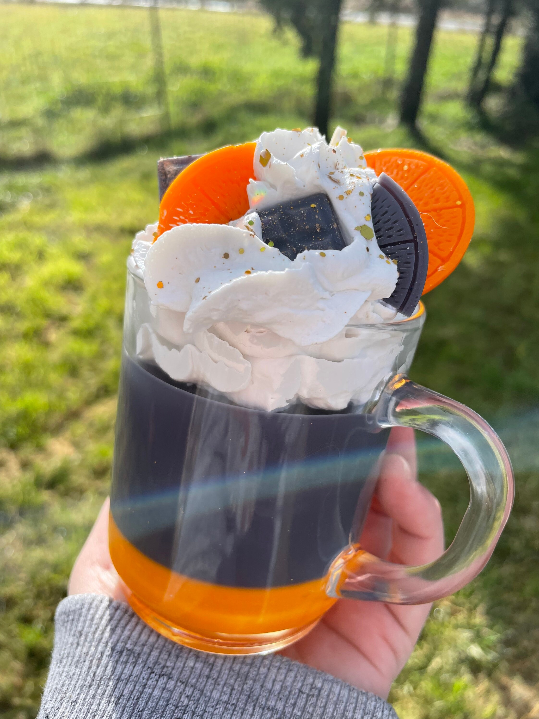 Bougie Mug Chantilly Choco Noir Orange